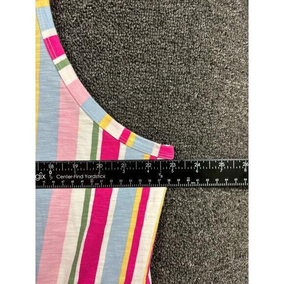 Gap Aline Dress Womens Size XXL Pink Striped Tiered Sundress Sleeveless Flare - Picture 7 of 7
